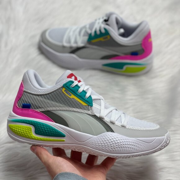 Puma Court Rider Gray Mens 376313-01 NEW* Sz 8.5 - Picture 1 of 8